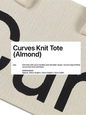 Knit Tote in Almond and Black